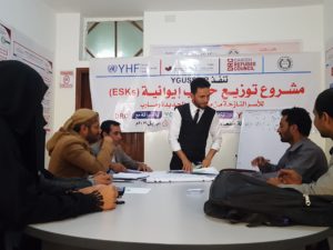 دورة تدريبة عن كيفية توزيع المواد الإيوائية(ESKs)